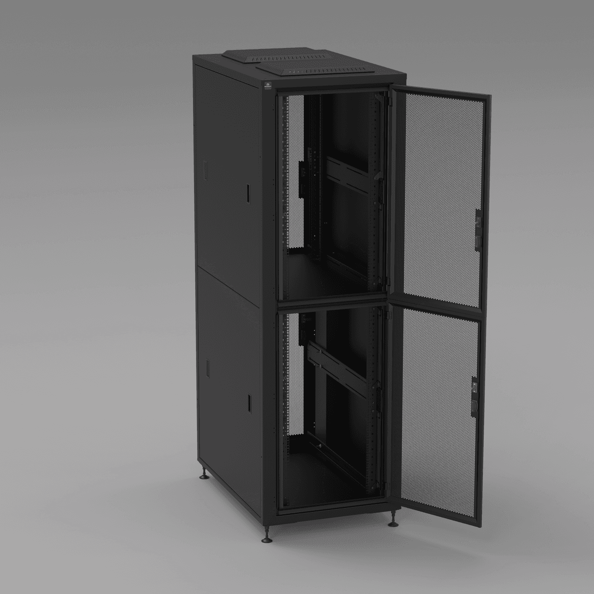 Wenvex W-Series cabinet with closed mesh front door.